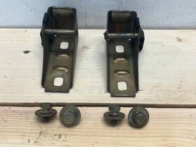 Bmw 41611843414 77-87 7 Series E23 Hood Catch Bracket Set 2 Pcs Oem