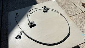 Bmw 511238122269 E36 318i Sedan 4 Door Hood Release Lock Latch Cable Handle Pc Set 92-99 Oem