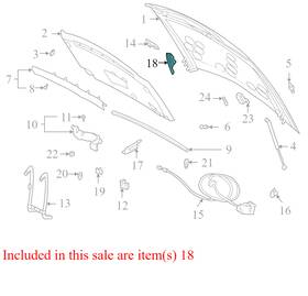 25708788 Buick 2002-2005 Lesabre Driver Fl Passenger Fr Hood Hinge Used Oem