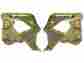 C1sz-16796-7d Unbranded New 1961-66 Thunderbird Hood Hinges Lh Rh Hardtop Convertible Gold Anodized Ford