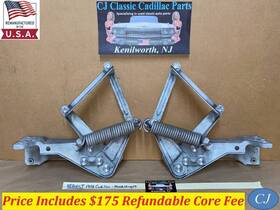 1469177 Cadillac #1469177 Rebuilt Factory Original 1958 Hood Hinges With Springs - New Rivets