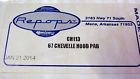 Ch113 Repops 67 Chevelle Hood