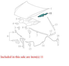 10330395 Chevrolet 2009-2011 Impala Driver Fl Passenger Fr Hood Hinge Used Oem