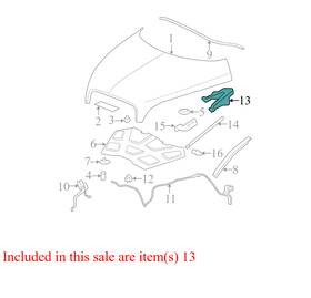 22713966c Chevrolet 2007-2011 Hhr Fl Fr Hood Hinge Used Oem