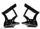 Ems149-81cc 1967 1968 1969 1970 Ford Mustang Billet Hood Hinges Black Made In U.s.a