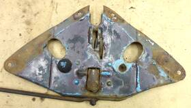 11c-16774 Ford 1941 Truck Upper Hood Latch Plate Original 1/2 Ton Pickup Panel