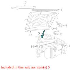 4l5z16797ba Ford 1998-2000 Ranger Driver Fl Passenger Fr Hood Hinge Used Oem