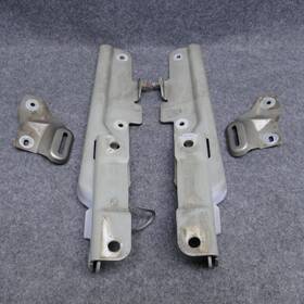 6l24-16800-aa Ford 2002-2005 Explorer Hood Hinges Pair Set Rk Gray With Support Brackets 74891