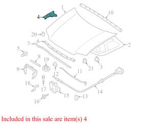 8l8416800a Ford 2008-2012 Escape Driver Fl Passenger Fr Hood Hinge Used Oem