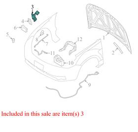 Ys4z16797aa Ford 2008-2011 Focus Passenger Fr Hood Hinge Used Oem