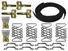 Hsk1001b-blklea-am Limeworks Speed Shop Vintage Hood Strap Brass Deluxe Aftermarket Kit
