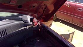 68086321aa Jeep 2011-2017 Compass Driver Left Hood Hinge Assembly Oem Cherry Red Prp