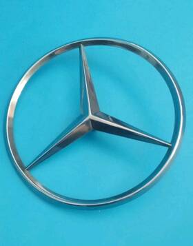 2298-2 Mercedes Benz Original Mercedes-benz Stern Emblem K Hlergrill Fz Grille Hood Vintage