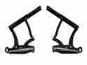 Ms149-50cc Eddie Motorsports 1967 1968 1969 Camaro Billet Hood Hinges Black With Shocks Made In U.s.a Ms149-51cc