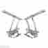 Ms149-50p Eddie Motorsports 1967 1968 1969 Camaro Firebird Billet Hood Hinges Polished Made In U.s.a