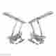 Ms149-55pcc Eddie Motorsports 1965 1966 1967 Chevelle Billet Hood Hinges Polished Aluminum