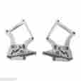 Ms149-80p 1964 1965 1966 Ford Mustang Billet Hood Hinges Polished Made In U.s.a