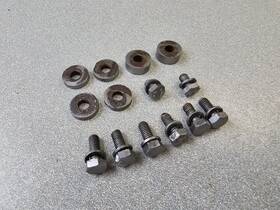 64451217100 Porsche 22 Piece Lot Original 356b T6 356c Rear Engine Lid Bolts Latch Hardware