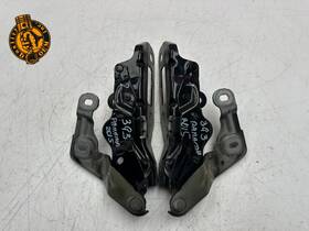 97051115201 Porsche 2010-2016 Panamera Front Left And Right Hood Hinges Pair Black Oem 48kmi