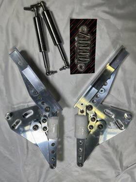 Rsrx76112p Rsring 1967-72 Gm Truck Hood Hinge Pair Billet Aluminum Chevrolet