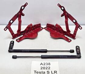 1586546-00-b Tesla 21-23 Oem Model S Front Left Right Hood Hinge Bracket Red With Shock Set 1586546-00-b Tesla 21-23 Oem Model S Front Left Right Hood Hinge Bracket Red With Shock Set