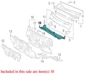 557010e060 Toyota 557010e080 2017 Highlander Metal Cowl Grille Panel Oem Part