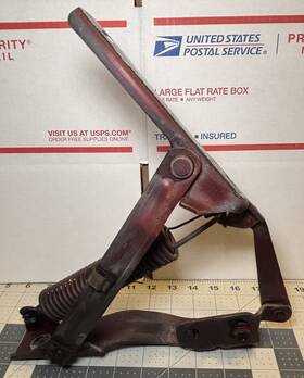 1201649 Volvo 1975 - 1993 240 Right Hood Hinge Used Paint Code 414 Ruby Red