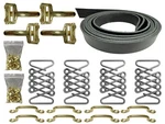 Vintage Black Leather Hood Strap Brass Deluxe Aftermarket Kit For Hot Rod. Fixed Price $369.99.
