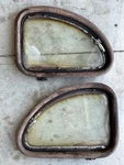 1936 Dodge Plymouth Desoto Sedan Rear Quarter Windows Pair W. Garnish Moldings. Fixed Price $75.00.