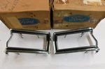 Nos Oem Ford 1974 1975 1976 Torino Tail Light Chrome Bezel Trim Pair. Fixed Price $659.00.