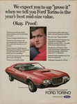 1972 Ford Gran Torino Sport Hood Scoops V-8 Easy Handler Photo Vintage Print Ad. Fixed Price $9.99.