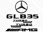 Set Gloss Black Emblems Badge Star For Mercedes-benz GLB35 Turbo 4MATIC Amg X247. Fixed Price $185.00.