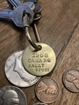 1968 Chevrolet Camaro Rally Sport Rs Brass Key Fob. Fixed Price $16.95.