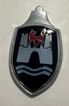Vintage Vw Wolfsburg Crest Hood Emblem 3 Color, Volkswagen Beetle Oem. Fixed Price $75.00.