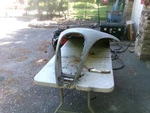 Original Jaguar XK120 Aluminum Bonnet Hood. Fixed Price $210.00.