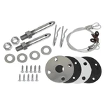 70-72 Chevelle And Camaro Nova Gto Hood Hold Down Scuff Plates Kit Set. Fixed Price $85.00.