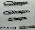 1972 Dodge Charger Emblem Set Of 5 Fender Trunk Lid Mopar Ornaments Trim Badges. Fixed Price $59.99.