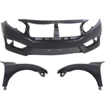 Auto Body Repairs Set Of 3 Front Coupe Sedan For 2016-2018 Honda Civic Si Model. Fixed Price $298.98.