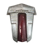 1947 Studebaker Champion Hood Ornament Front Crest Emblem Chrome Red. Fixed Price $53.92.
