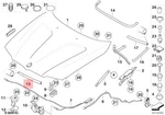 Genuine Bmw X3 E83 1.8D 2.0D 2.0I 2.5I Front Engine Hood Sealing 51713400365. Fixed Price $23.24.