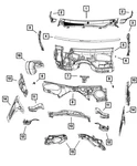 Genuine Mopar Cowl Seal Right 68041148AD. Fixed Price $12.32.