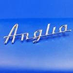 Ford Anglia 105E / 106E Rear Boot Script Badge. Fixed Price $64.32.
