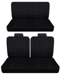 Fits 1973 Ford Gran Torino Front 50-50 Top And Solid Rear Seat Covers Black. Fixed Price $159.49.