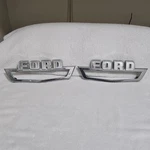 1961-1966 Ford Truck Hood Side Emblems Pair Oem Chrome Bezels C4TB-16A652-B F100. Fixed Price $120.00.