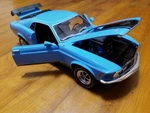 Blue 1970 Ford Mustang Mach 428 Cobra Jet Speed Shaker Hood Cj 18TH Scale. Fixed Price $79.99.