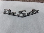 1950 Desoto Hood Emblem / Script Original Name Plate. Fixed Price $200.00.