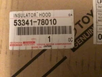 53341-78010 Lexus New Genuine Oem Hood Insulator. Fixed Price $495.95.