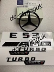 Gloss Black Rear Star Badge & Emblems For Mercedes E53 Amg W213 2016+ Saloon. Fixed Price $45.99.