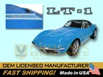1970 1971 1972 Chevy Corvette C3 Block LT1 LT-1 Hood Stencil Decals Stripes Kit. Fixed Price $129.00.