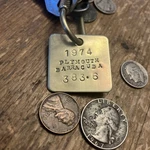 1974 Plymouth Barracuda 383-6. Solid Brass Key Fob Mopar Chrysler Six Pack. Fixed Price $17.00.